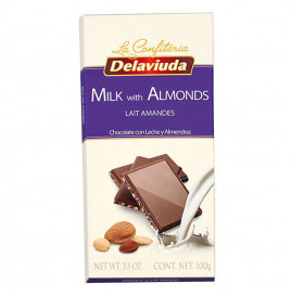 La Confiteria Delaviuda Milk with Almonds Lait Amandes  Box  100 grams